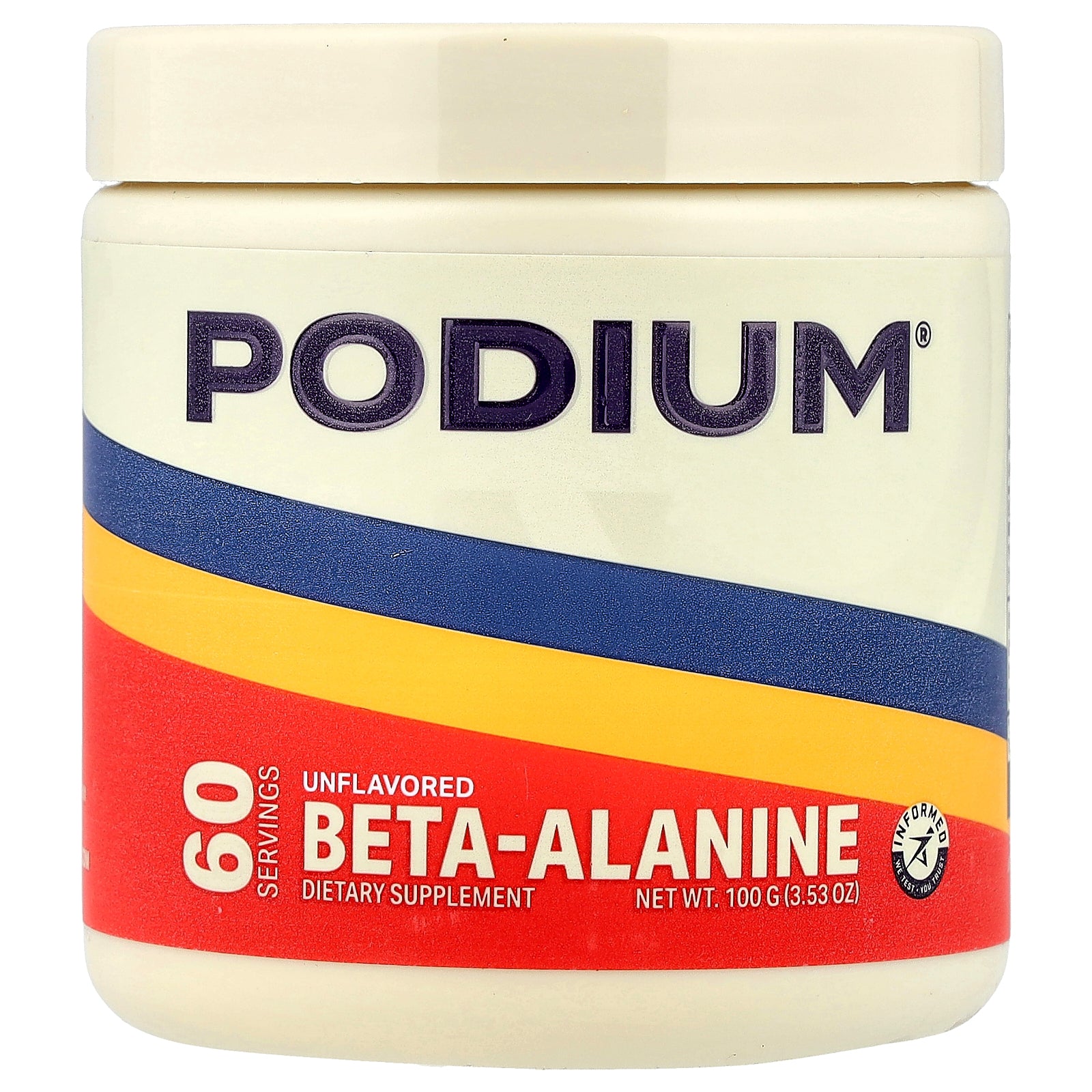 Podium Nutrition, Beta Alanine, Unflavored, 3.53 oz (100 g)