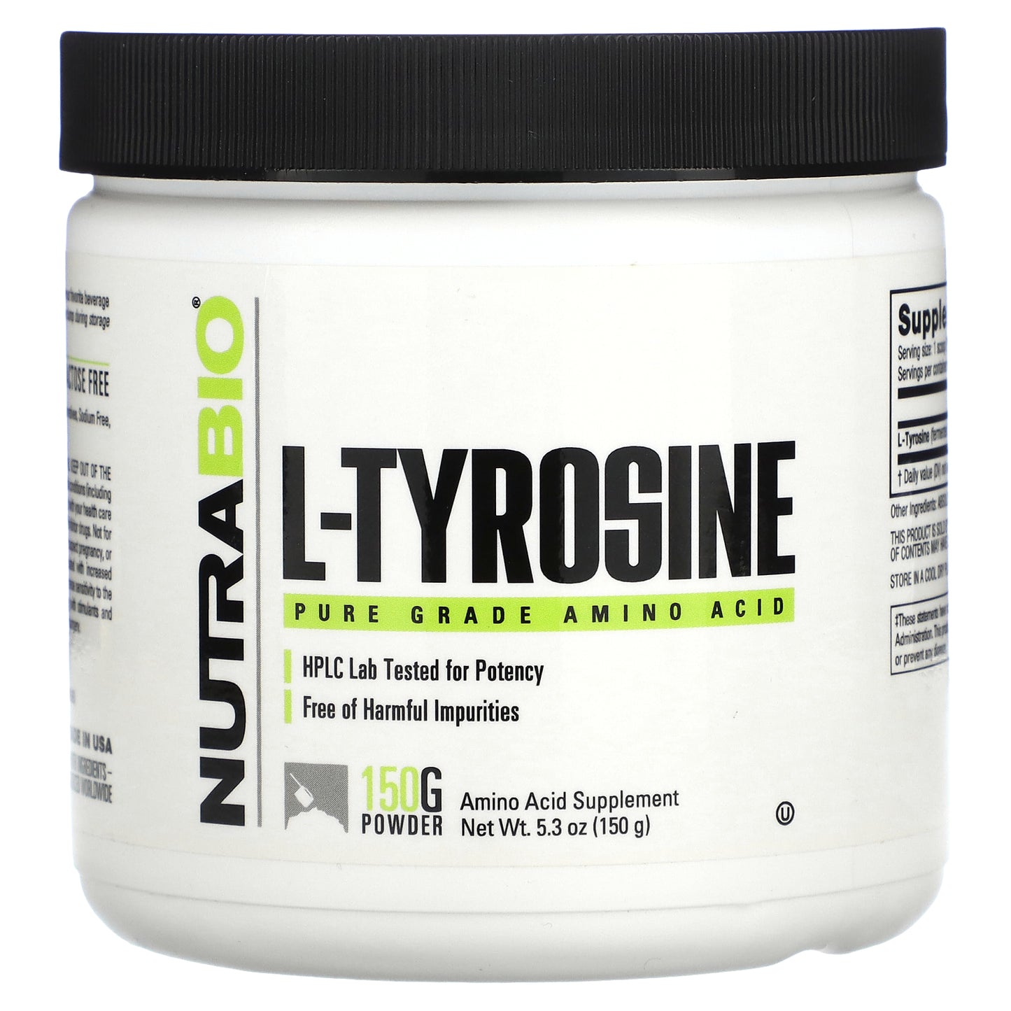 NutraBio, L-Tyrosine, 5.3 oz (150 g)