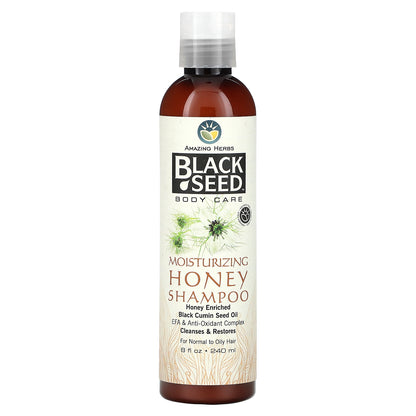 Amazing Herbs, Black Seed, Moisturizing Honey Shampoo, For Normal to Oily Hair, 8 fl oz (240 ml)