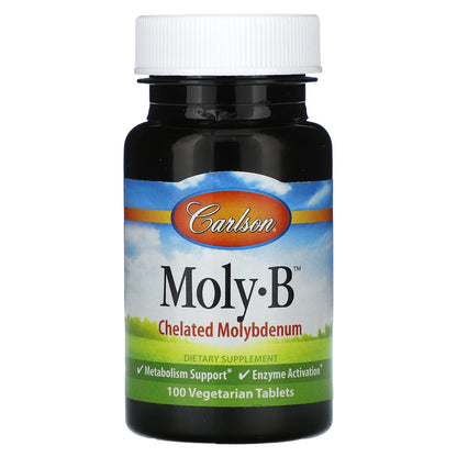 Carlson, Moly-B, 100 Vegetarian Tablets (500 mcg per Tablet)