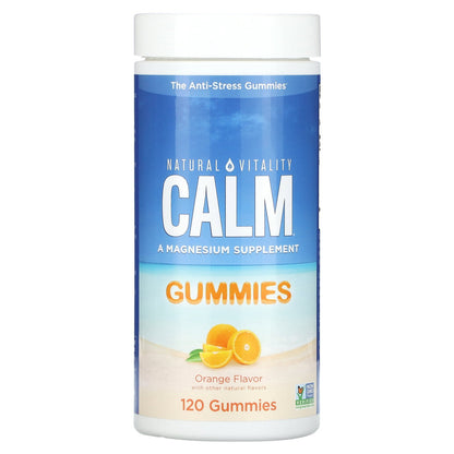 Natural Vitality, CALM, Magnesium Supplement, Orange, 83 mg, 120 Gummies
