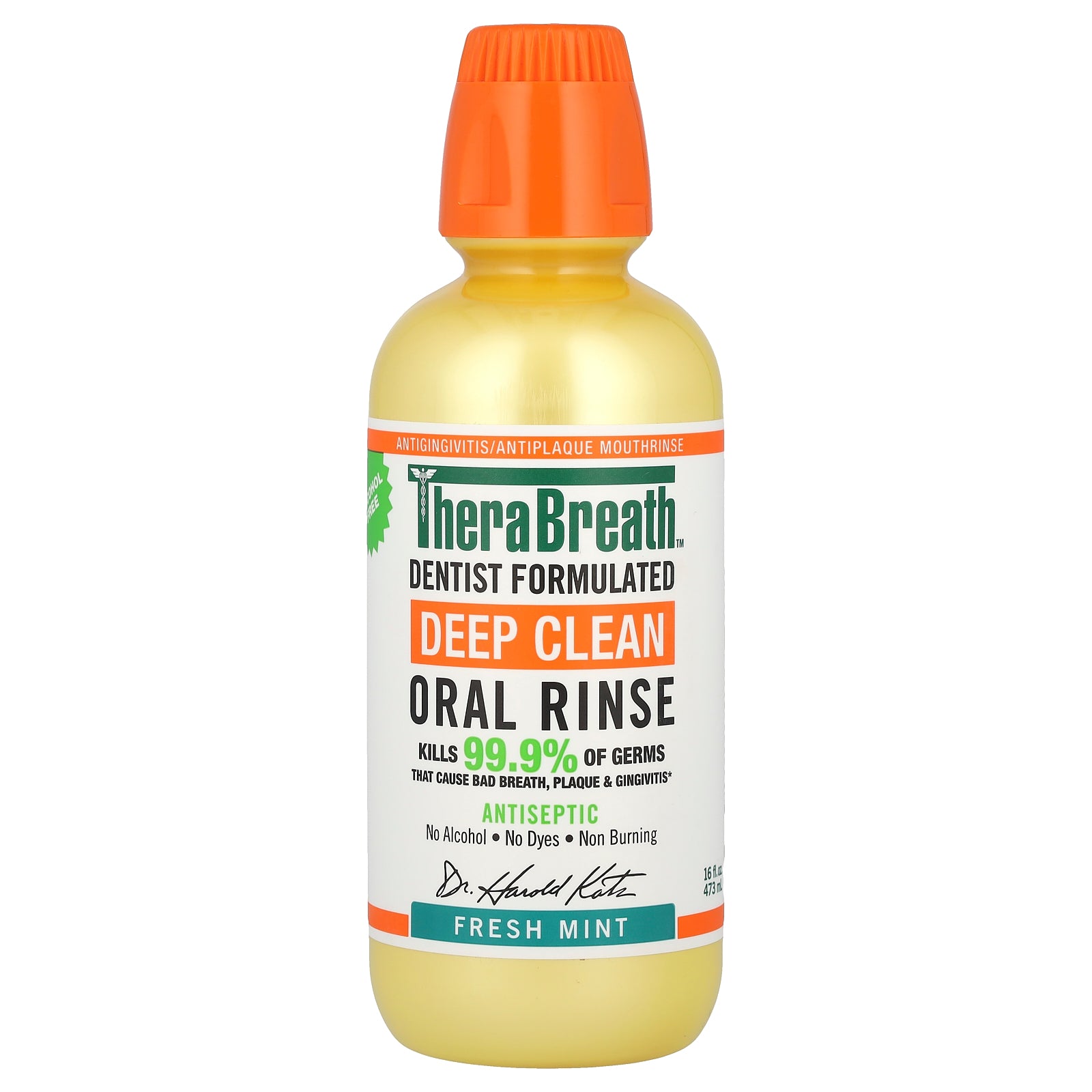 TheraBreath, Deep Clean Oral Rinse, Fresh Mint, 16 fl oz (473 ml)