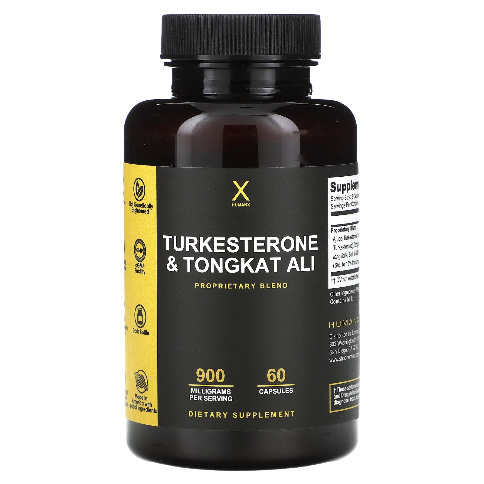 Humanx, Turkesterone & Tongkat Ali, 60 Capsules