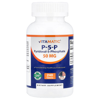Vitamatic, P-5-P, 50 mg, 240 Tablets