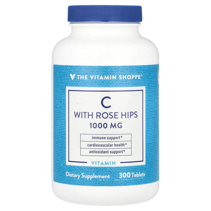 The Vitamin Shoppe, Vitamin C With Rose Hips, 300 Tablets