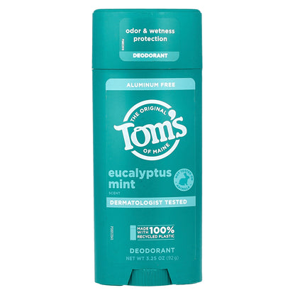 Tom's of Maine, Aluminum Free Deodorant, Eucalyptus Mint, 3.25 oz (92 g)