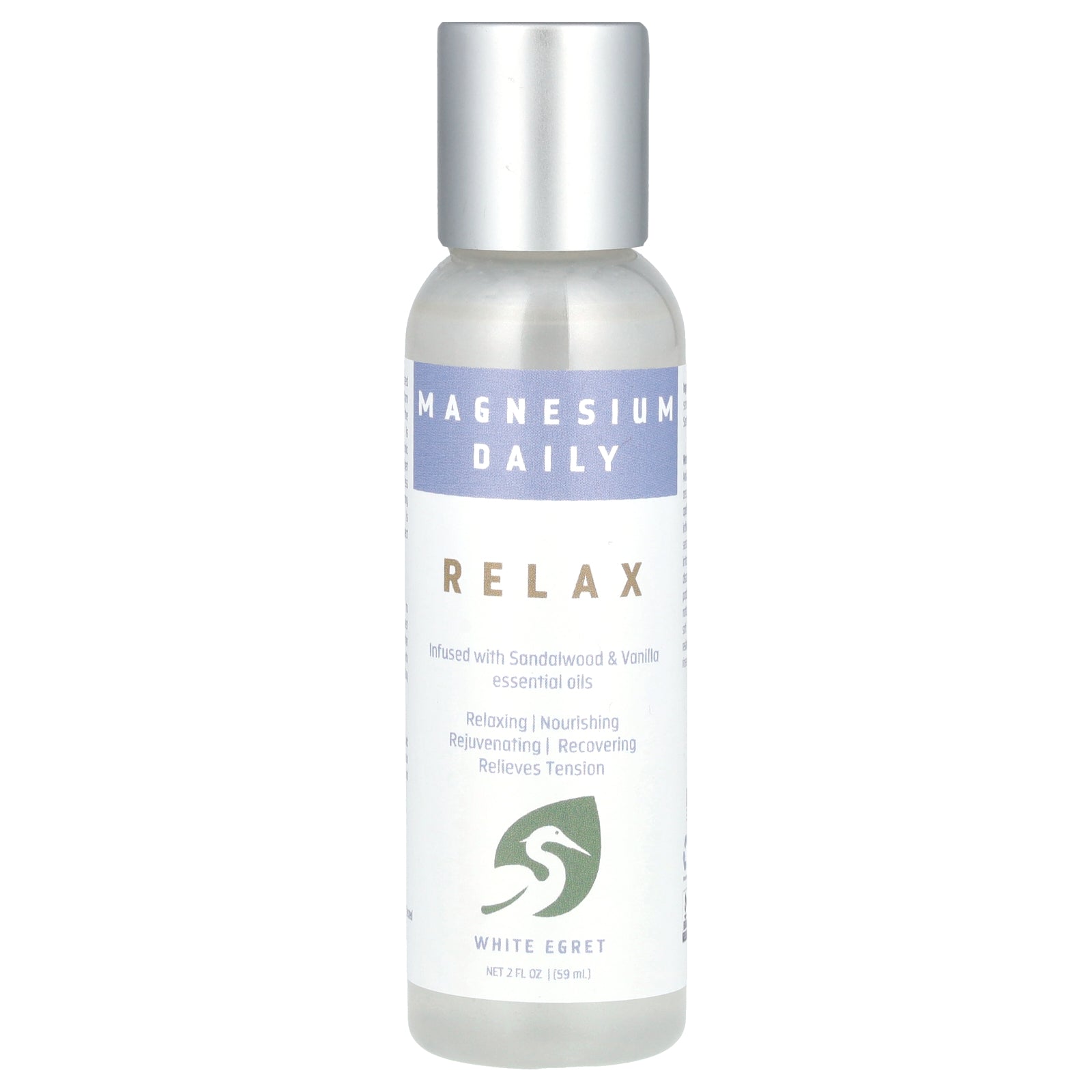 White Egret, Magnesium Daily, Relax, 2 fl oz (59 ml)
