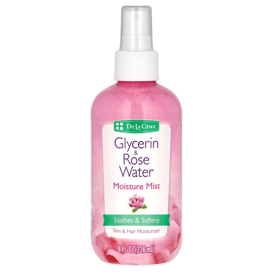 De La Cruz, Glycerin & Rose Water, Moisture Mist, 8 fl oz (236 ml)