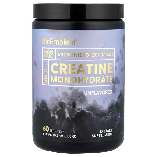 BioEmblem, Creatine Monohydrate, Unflavored, 10.6 oz (300 g)