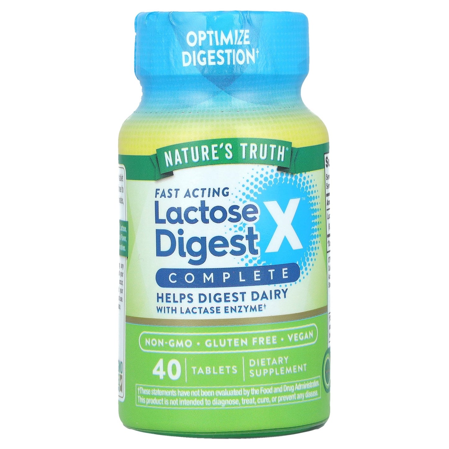 Nature's Truth, Fast Acting Lactose Digest X™ Complete, 40 Tablets (90 mg per Tablet)