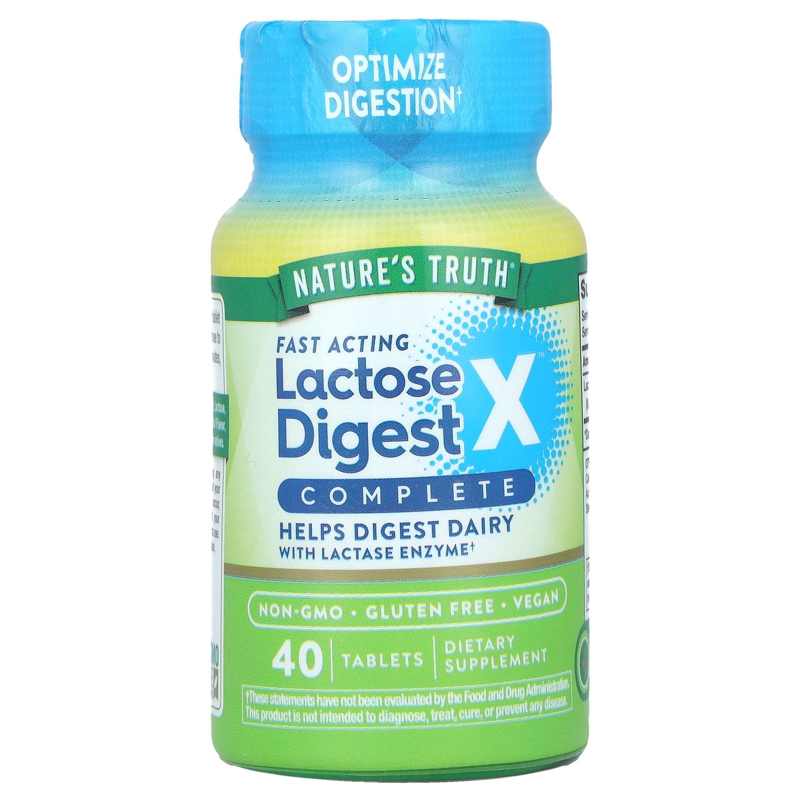 Nature's Truth, Fast Acting Lactose Digest X™ Complete, 40 Tablets (90 mg per Tablet)