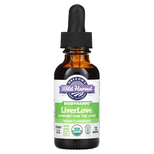Oregon's Wild Harvest, LiverLove, Biodynamic, Lemon + Rosemary, 1 fl oz (30 ml)
