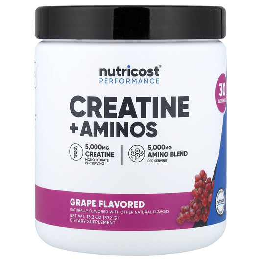 Nutricost, Performance, Creatine + Aminos, Grape, 13.3 oz (372 g)
