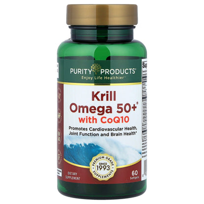 Purity Products, Krill Omega 50+® with  CoQ10, 60 Softgels