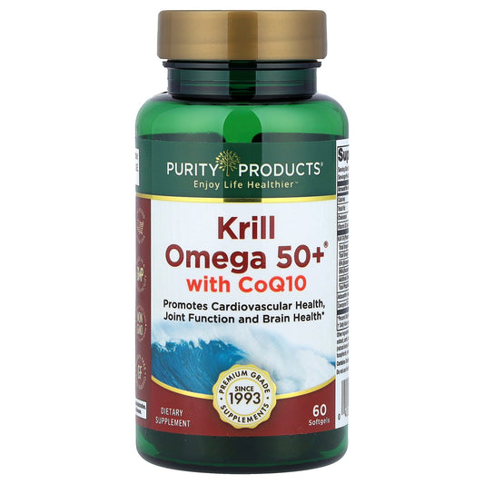 Purity Products, Krill Omega 50+® with  CoQ10, 60 Softgels