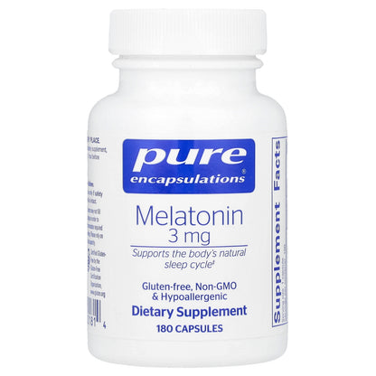 Pure Encapsulations, Melatonin, 3 mg, 180 Capsules