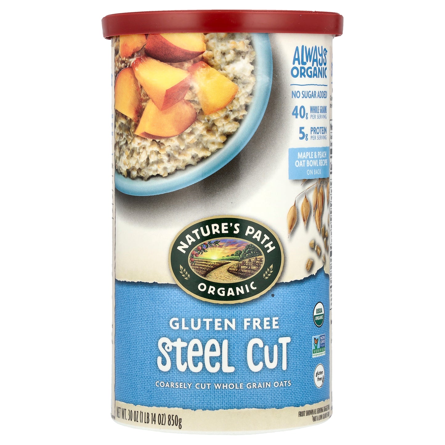 Nature's Path, Organic Whole Grain Oats, Gluten Free, Steel Cut, 30 oz (850 g)