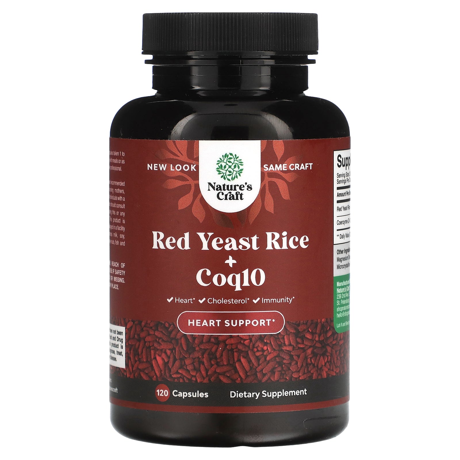 Nature's Craft, Red Yeast Rice + Coq10, 120 Capsules