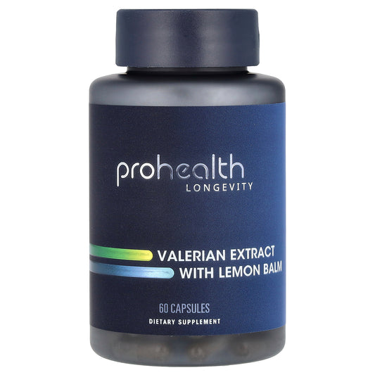 ProHealth Longevity, Valerian Extract With Lemon Balm, 60 Capsules