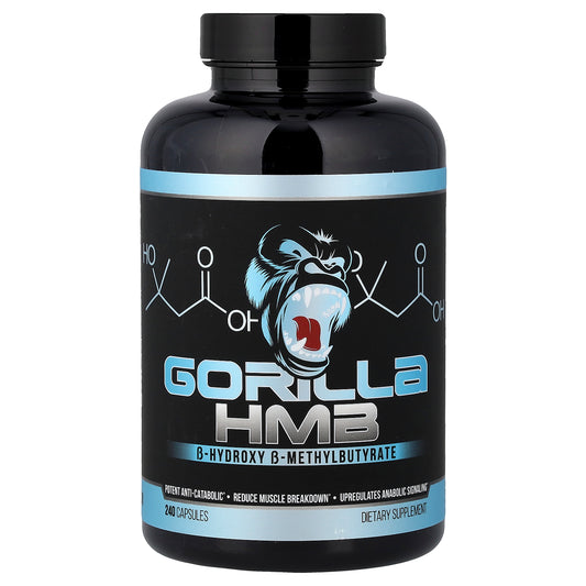 Gorilla Mind, HMB, 240 Capsules (500 mg per Capsule)