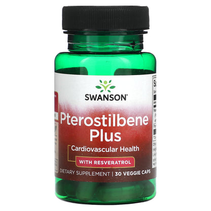 Swanson, Pterostilbene Plus, with Resveratrol, 30 Veggie Caps