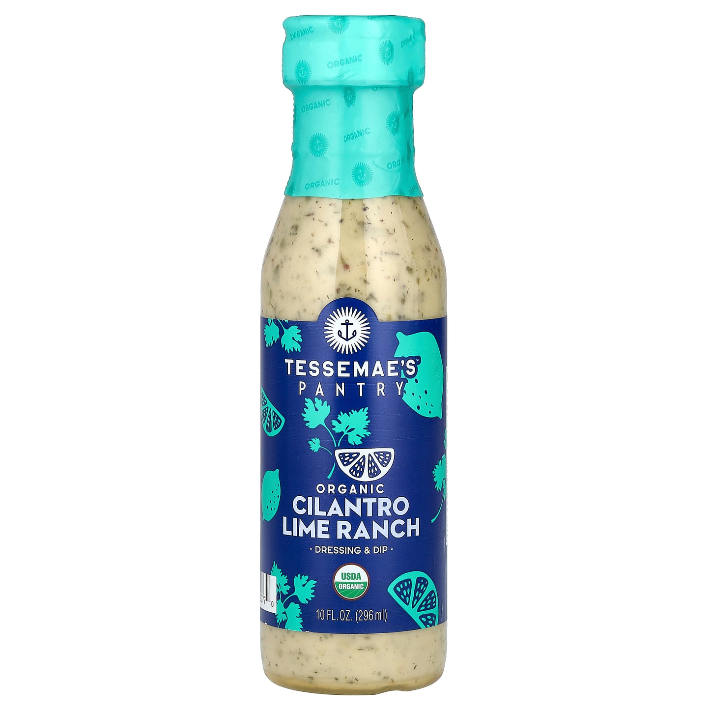 Tessemae's, Pantry, Organic Dressing & Dip, Cilantro Lime Ranch, 10 fl oz (296 ml)