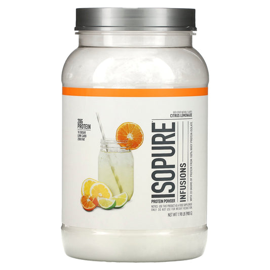 Isopure, Infusions Protein Powder, Citrus Lemonade, 1.98 lb (900 g)