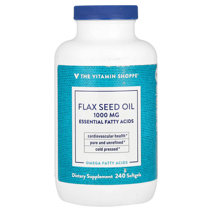 The Vitamin Shoppe, Flax Seed Oil, 1,000 mg , 240 Softgels