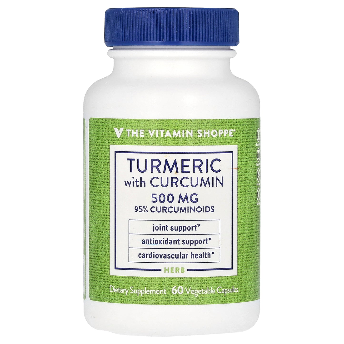 The Vitamin Shoppe, Turmeric With Curcumin, 500 mg, 60 Vegetable Capsules