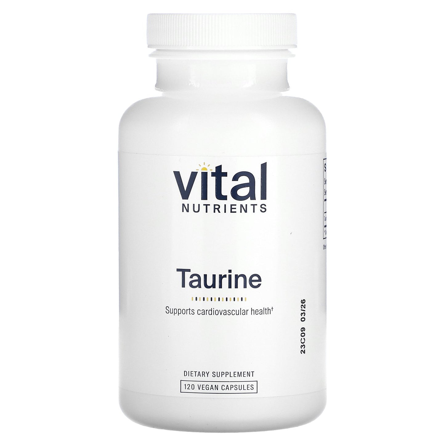 Vital Nutrients, Taurine, 120 Vegan Capsules (1,000 mg per Capsule)