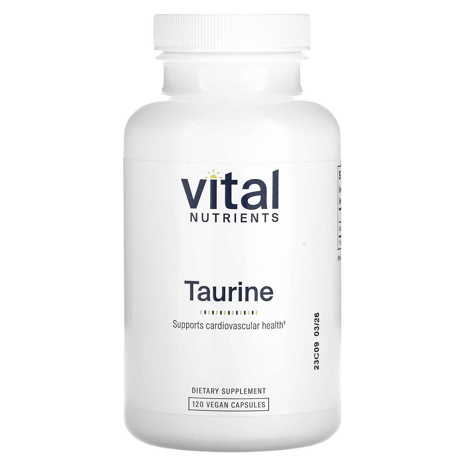 Vital Nutrients, Taurine, 120 Vegan Capsules (1,000 mg per Capsule)