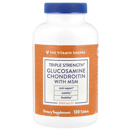 The Vitamin Shoppe, Triple Strength Glucosamine Chondroitin With MSM, 120 Tablets