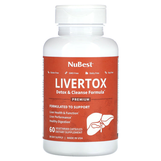 NuBest, Livertox, 60 Vegetarian Capsules