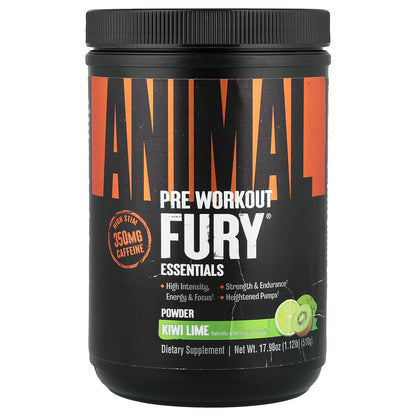 Animal, Fury® Essentials, Pre Workout,  Kiwi Lime, 17.98 oz (510 g)