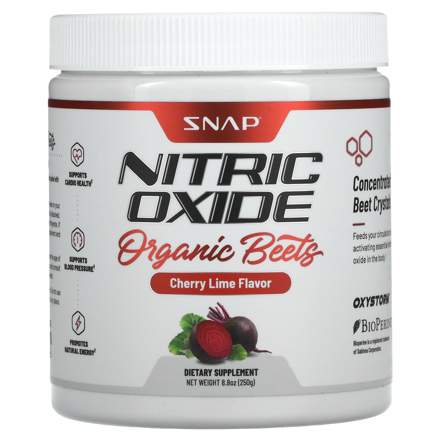 Snap Supplements, Nitric Oxide, Cherry-Lime, 8.8 oz (250 g)