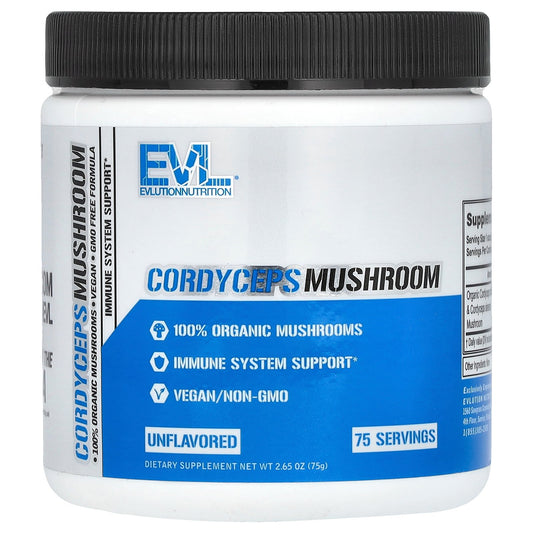 EVLution Nutrition, Cordyceps Mushroom, Unflavored, 2.65 oz (75 g)