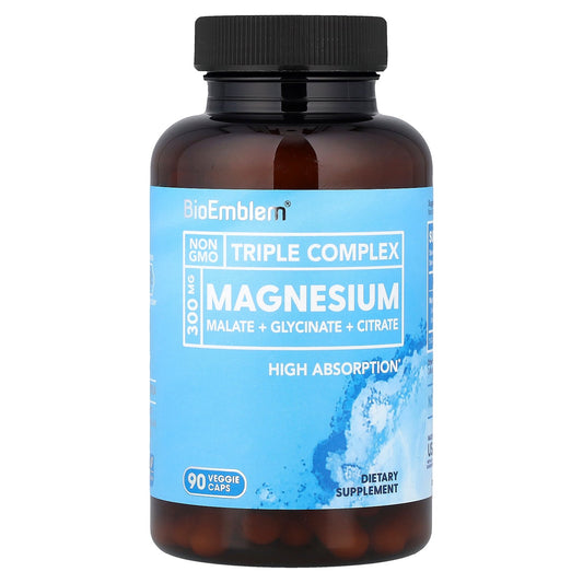 BioEmblem, Triple Complex Magnesium, 90 Veggie Caps (150 mg per Capsule)