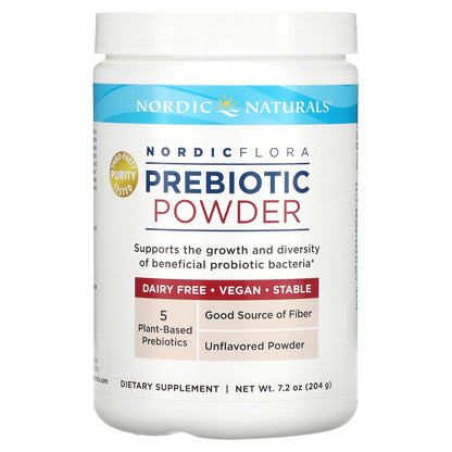 Nordic Naturals, Nordic Flora Prebiotic Powder, Unflavored, 7.2 oz (204 g)