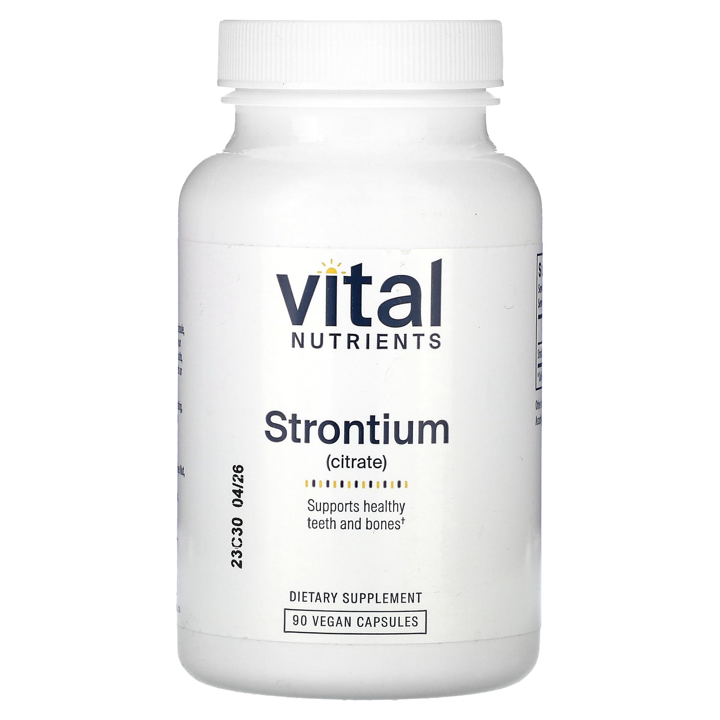 Vital Nutrients, Strontium Citrate, 90 Vegan Capsules (227 mg per Capsule)
