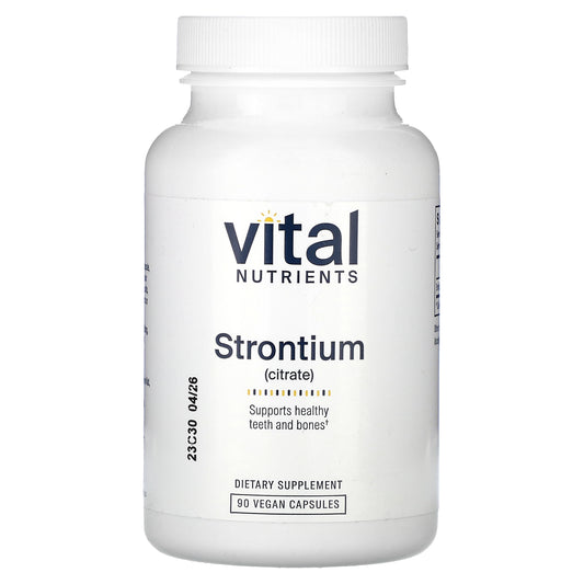 Vital Nutrients, Strontium Citrate, 90 Vegan Capsules (227 mg per Capsule)