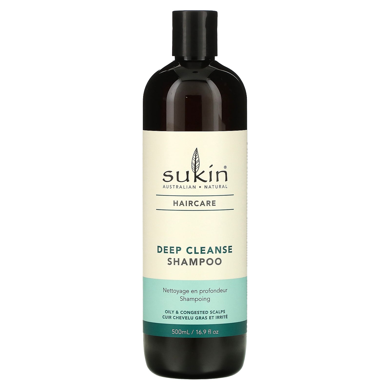 Sukin, Haircare, Deep Cleanse Shampoo, Oily & Congested Scalps, 16.9 fl oz (500 ml)