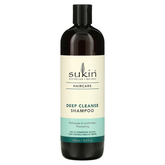 Sukin, Haircare, Deep Cleanse Shampoo, Oily & Congested Scalps, 16.9 fl oz (500 ml)