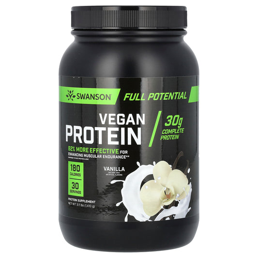 Swanson, Vegan Protein, Vanilla, 3.11 lbs (1,410 g)
