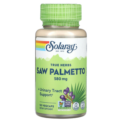 Solaray, True Herbs Saw Palmetto, 580 mg, 50 VegCaps