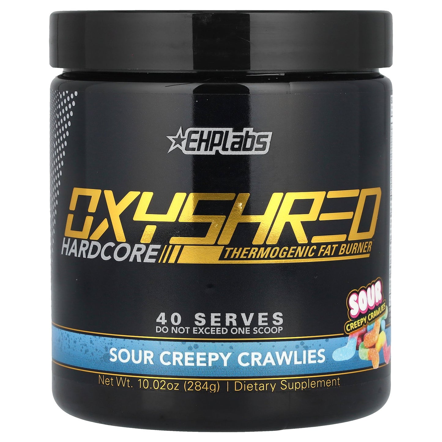 EHPlabs, OxyShred Hardcore, Thermogenic Fat Burner, Sour Creepy Crawlies, 10.02 oz (284 g)