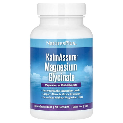 NaturesPlus, KalmAssure, Magnesium Glycinate, 90 Capsules (70 mg per Capsule)