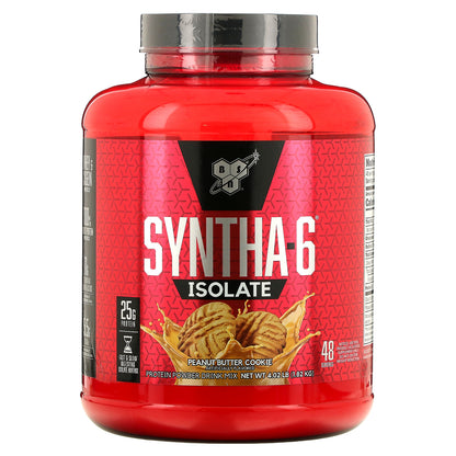 BSN, Syntha-6® Isolate, Protein Powder Drink Mix, Peanut Butter Cookie, 4.02 lb (1.82 kg)