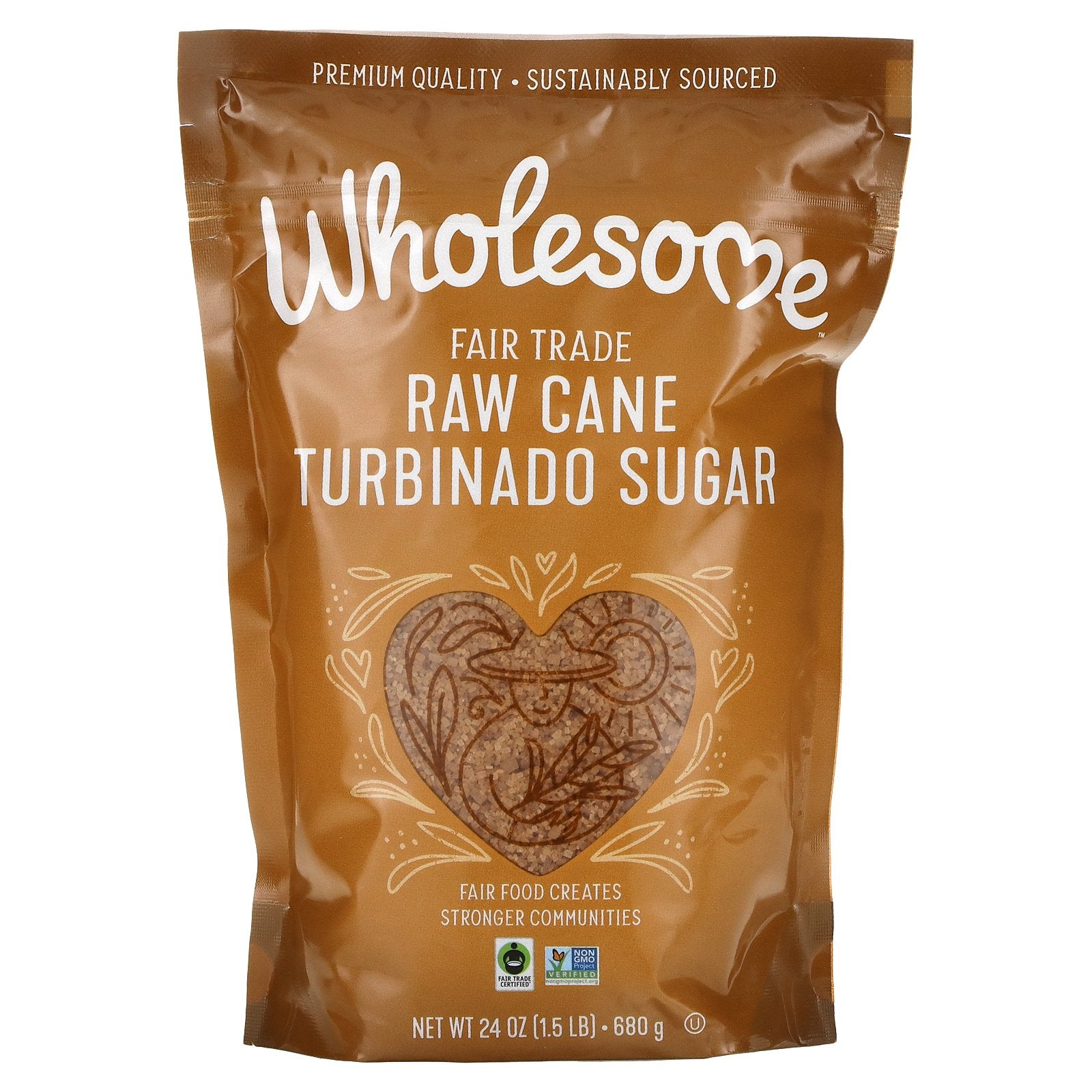 Wholesome Sweeteners, Raw Cane Turbinado Sugar, 24 oz (680 g)