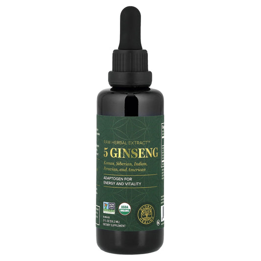Global Healing, Raw Herbal Extract™, 5 Ginseng, 2 fl oz (59.2 ml)