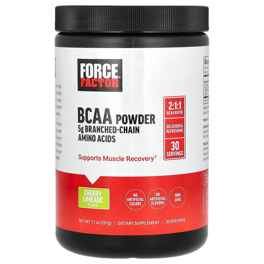 Force Factor, BCAA Powder, Cherry Limeade, 7.1 oz (201 g)